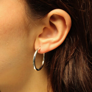 Argollas Acero Blanco